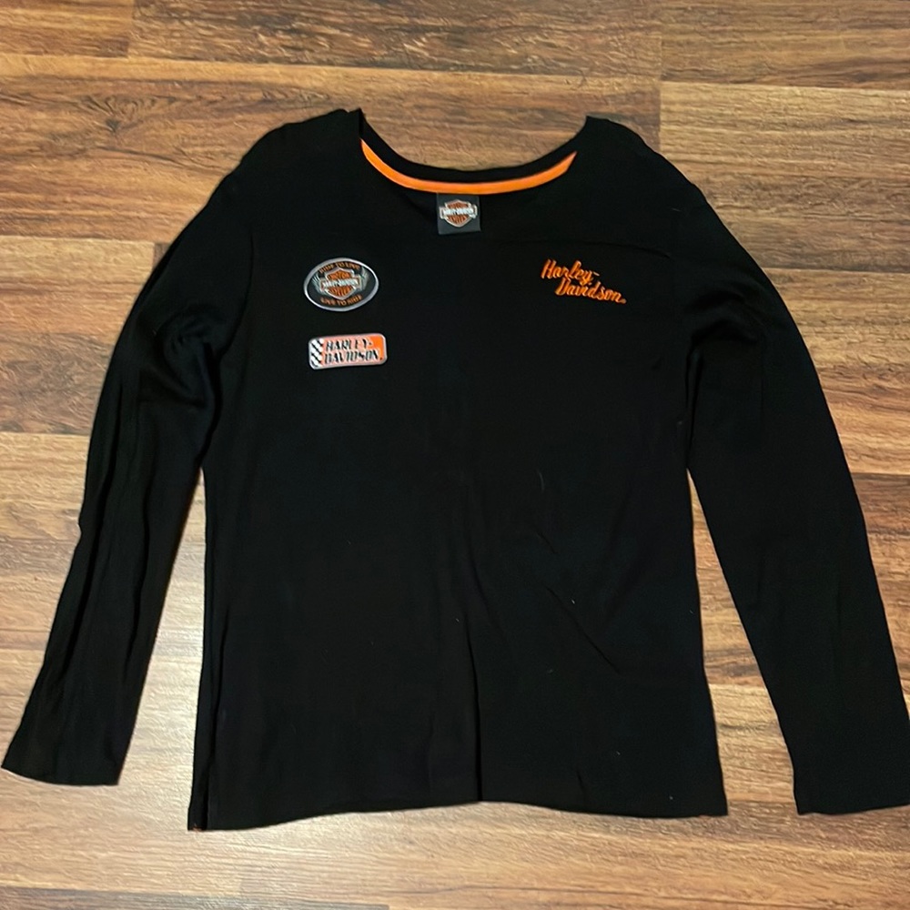 Harley Davidson long Sleeve Tee Shirt Ladies Sz XL